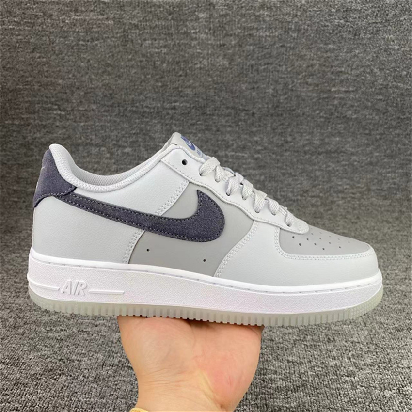 Women's White/Grey Air Force 1 Shoes Top 0273